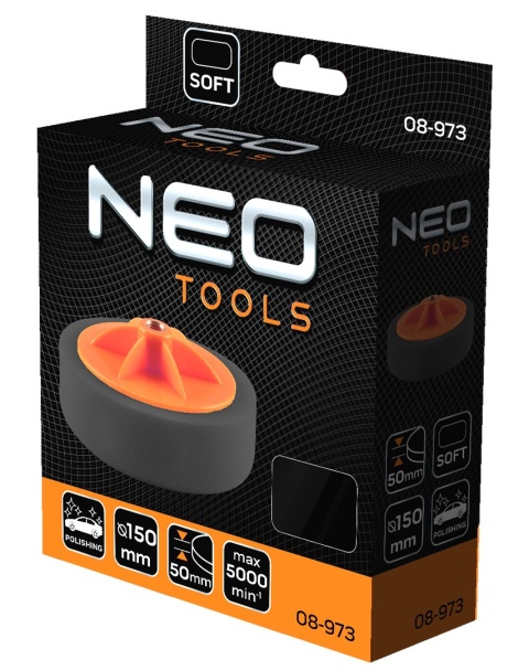 Pad polerski gąbka miękka do polerki na gwint 150 x 50 mm M 14 NEO TOOLS 08-973