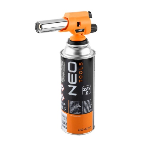 Palnik gazowy nakręcany z zapłonem piezo regulacja płomienia 1300 °C NEO TOOLS 20-027