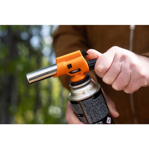 Palnik gazowy nakręcany z zapłonem piezo regulacja płomienia 1300 °C NEO TOOLS 20-027