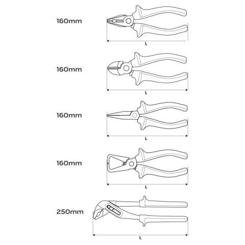 Zestaw szczypiec i wkrętaków 1000V narzędzia dla elektryka 13 sztuk w walizce NEO TOOLS 01-234