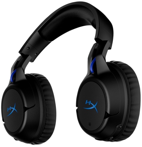 Słuchawki bezprzewodowe gamingowe nauszne HyperX Cloud Flight Wireless czarno-niebieskie dedykowane do PS4, PS5 i PC 4P5H6AA