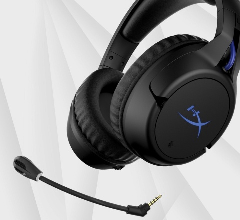 Słuchawki bezprzewodowe gamingowe nauszne HyperX Cloud Flight Wireless czarno-niebieskie dedykowane do PS4, PS5 i PC 4P5H6AA