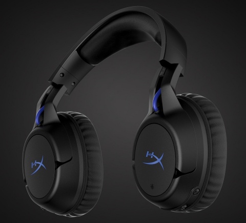 Słuchawki bezprzewodowe gamingowe nauszne HyperX Cloud Flight Wireless czarno-niebieskie dedykowane do PS4, PS5 i PC 4P5H6AA