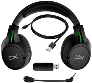 Słuchawki bezprzewodowe gamingowe nauszne HyperX CloudX Flight Wireless czarno-zielone dedykowane do Xbox i PC 4P5J6AA