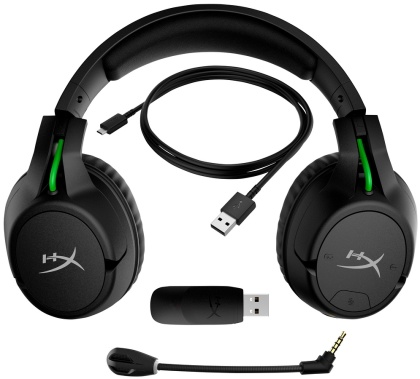 Słuchawki bezprzewodowe gamingowe nauszne HyperX CloudX Flight Wireless czarno-zielone dedykowane do Xbox i PC 4P5J6AA