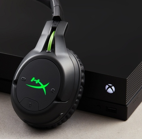 Słuchawki bezprzewodowe gamingowe nauszne HyperX CloudX Flight Wireless czarno-zielone dedykowane do Xbox i PC 4P5J6AA