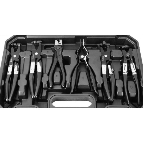 Szczypce do opasek zaciskowych zestaw 9 sztuk komplet narzędzi warsztatowych NEO TOOLS 11-228