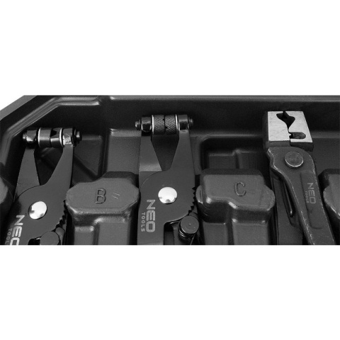 Szczypce do opasek zaciskowych zestaw 9 sztuk komplet narzędzi warsztatowych NEO TOOLS 11-228
