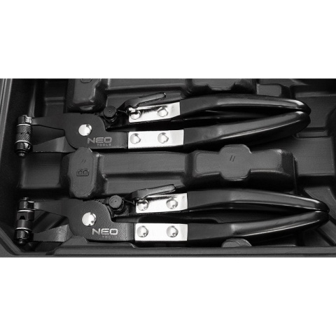 Szczypce do opasek zaciskowych zestaw 9 sztuk komplet narzędzi warsztatowych NEO TOOLS 11-228
