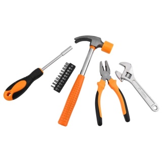 Zestaw narzędzi 14 sztuk bity ¼ SL: 3, 4, 5, 6; PH1, PH2; H4, H5, H6; młotek ciesielski NEO TOOLS 10-114