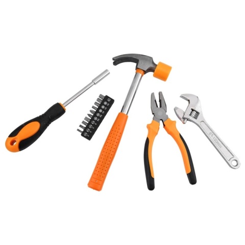 Zestaw narzędzi 14 sztuk bity ¼ SL: 3, 4, 5, 6; PH1, PH2; H4, H5, H6; młotek ciesielski NEO TOOLS 10-114