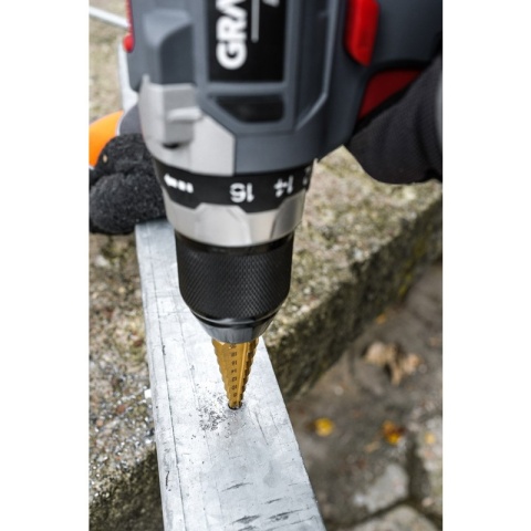 Zestaw wierteł stopniowych stopniowe stożkowe HSS TiN 3-20mm HEX 3 szttuki NEO TOOLS 08-948