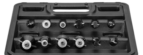 FREZY DO DREWNA trzpień 6mm zestaw 12 szt KASETKA Z TWORZYWA 60H008 VERTO