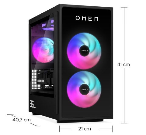 HP OMEN 35L GT16 Gaming PC AMD Ryzen 7 8700G 8-rdzeni 64GB DDR5 RGB 2TB+2TB SSD NVMe NVIDIA GeForce RTX 4090 24GB Windows 11