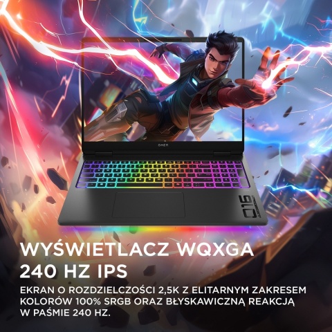HP OMEN MAX Gaming 16 WQXGA IPS 240Hz Intel Core Ultra 7 255HX 20-rdzeni 32GB DDR5 1TB SSD NVIDIA RTX 5070 Ti 12GB Windows 11