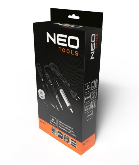 Lutownica precyzyjna 80 W zestaw do lutowania 16 elementów w etui NEO TOOLS