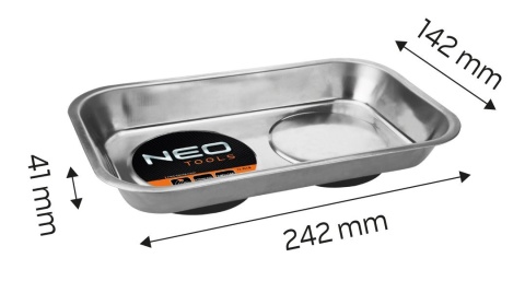 MISKA MAGNETYCZNA, PROSTOKĄTNA 245 X 145 MM z trwałej stali nierdzewnej 11-614 NEO TOOLS