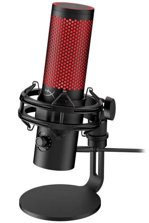 Mikrofon HyperX QuadCast 2 USB, podświetlenie na czerwono, streaming, gaming, podcasty, 872V1AA