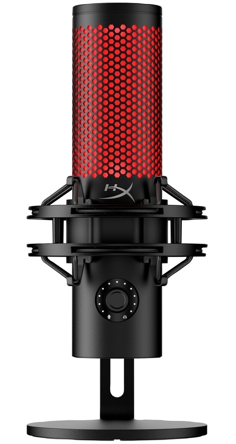 Mikrofon HyperX QuadCast 2 USB, podświetlenie na czerwono, streaming, gaming, podcasty, 872V1AA