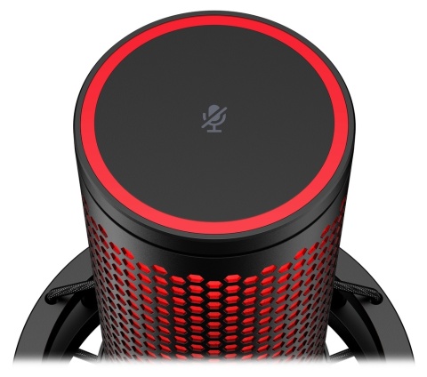 Mikrofon HyperX QuadCast 2 USB, podświetlenie na czerwono, streaming, gaming, podcasty, 872V1AA