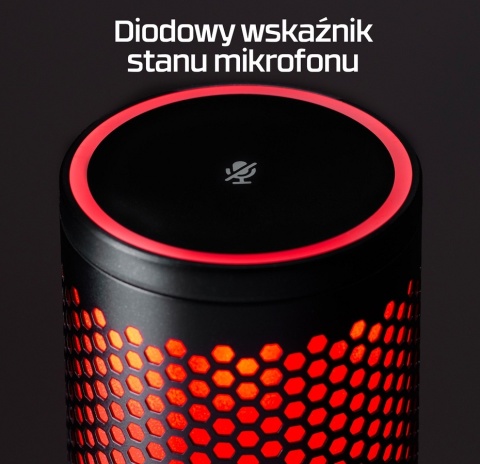 Mikrofon HyperX QuadCast 2 USB, podświetlenie na czerwono, streaming, gaming, podcasty, 872V1AA