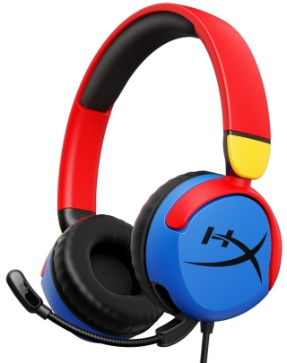 Słuchawki przewodowe gamingowe nauszne HyperX Cloud Mini Multicolor dla dzieci, głośność do 85dB, 7G8F3AA