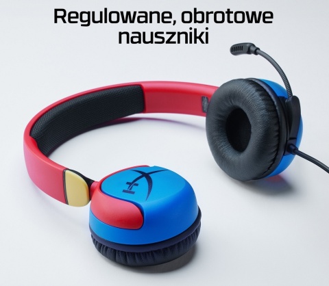 Słuchawki przewodowe gamingowe nauszne HyperX Cloud Mini Multicolor dla dzieci, głośność do 85dB, 7G8F3AA