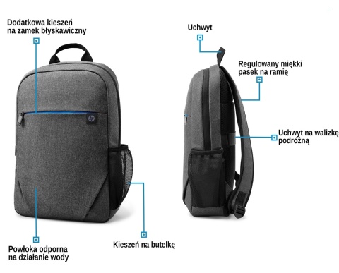 Stylowy oryginalny plecak HP Prelude 15.6 Backpack 1E7D6UT na laptopa i nie tylko