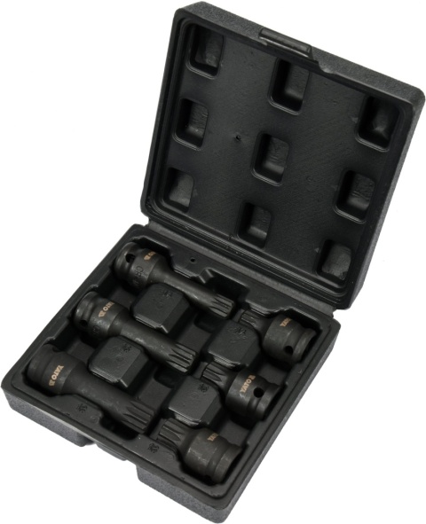 ZESTAW KLUCZY TRZPIENIOWYCH NASADKI UDAROWE SPLINE 1/2" 6 SZTUKI YT-10652 YATO