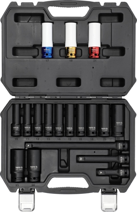 ZESTAW NASADEK UDAROWYCH DŁUGICH 1/2'' 18 SZTUK YATO YT-10566