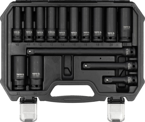 ZESTAW NASADEK UDAROWYCH DŁUGICH 1/2'' 18 SZTUK YATO YT-10566