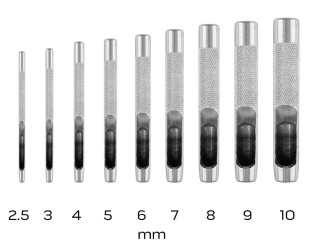 Zestaw 9 przebijaków do wycinania otworów średnica 2,5-10mm etui NEO TOOLS