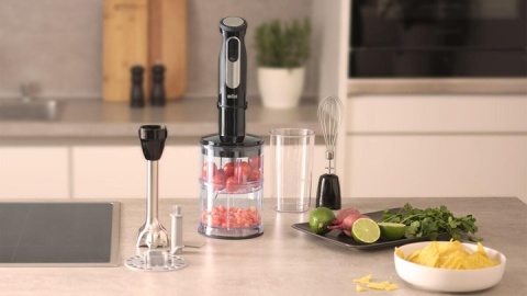 Blender ręczny MultiQuick 5 Pro 1000 W szybki i wydajny do miksowania i siekania BRAUN MQ55254M
