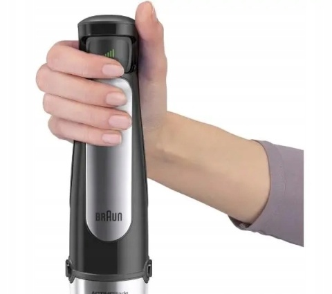 Blender ręczny ruchome ostrze aktywne blendowanie 1000 W MultiQuick czarny Braun MQ7045