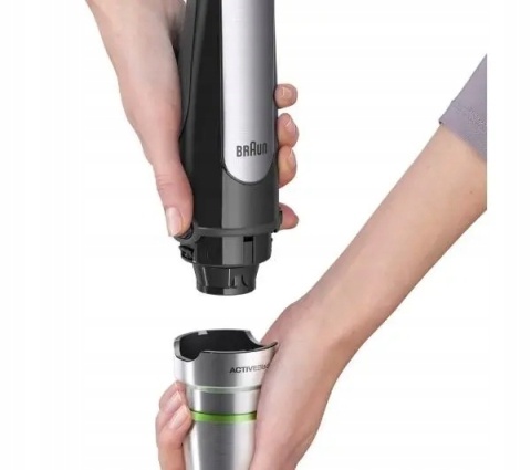 Blender ręczny ruchome ostrze aktywne blendowanie 1000 W MultiQuick czarny Braun MQ7045