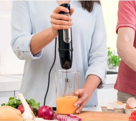 Blender ręczny ruchome ostrze aktywne blendowanie 1000 W MultiQuick czarny Braun MQ7045