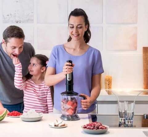 Blender ręczny ruchome ostrze aktywne blendowanie 1000 W MultiQuick czarny Braun MQ7045