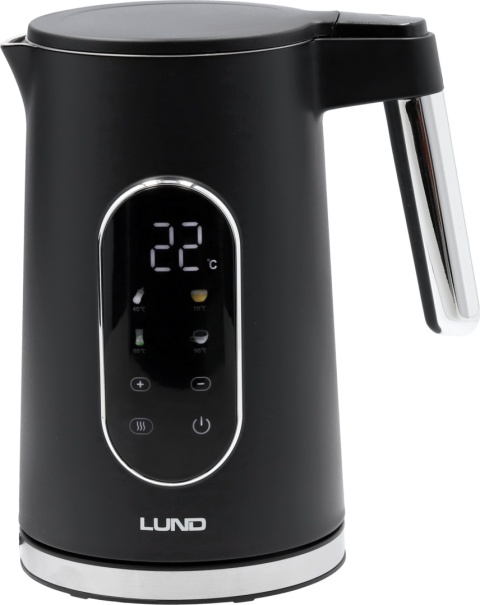 CZAJNIK ELEKTRYCZNY 2200 W 1,7 L CZARNY Z REGULACJĄ TEMPERATURY 40-100° 68228 LUND