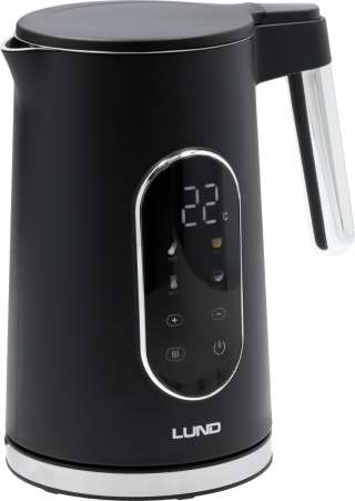 CZAJNIK ELEKTRYCZNY 2200 W 1,7 L CZARNY Z REGULACJĄ TEMPERATURY 40-100° 68228 LUND