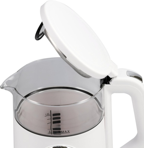 CZAJNIK ELEKTRYCZNY 2200W 1,7 L BIAŁY Z REGULACJĄ TEMPERATURY 40-100°C LUND 68224