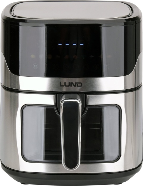 FRYTKOWNICA BEZTŁUSZCZOWA AIR FRYER FRYTOWNICA ZDROWE I SZYBKIE SMAŻENIE 1600 W 6,5 L CZARNA LUND