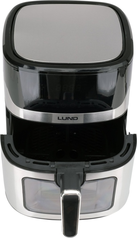 FRYTKOWNICA BEZTŁUSZCZOWA AIR FRYER FRYTOWNICA ZDROWE I SZYBKIE SMAŻENIE 1600 W 6,5 L CZARNA LUND