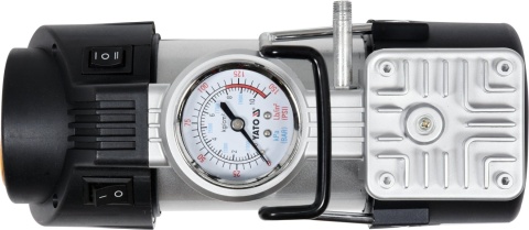 Kompresor pompka 12V na zapalniczkę samochodową ciśnienie do 10 bar szybkie i wygodne pompowanie YATO YT-73460