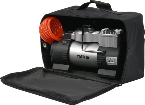 Kompresor pompka 12V na zapalniczkę samochodową ciśnienie do 10 bar szybkie i wygodne pompowanie YATO YT-73460