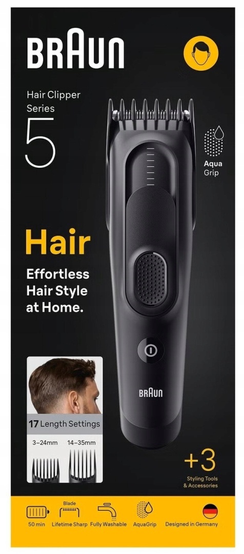 Maszynka do strzyżenia włosówidealna przycinania włosów i podkreślania detali Series 5 BRAUN HC5530