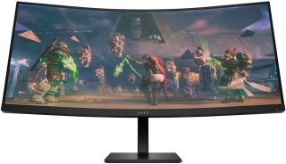 Monitor HP Omen 34c Curved Gaming WQHD VA 165Hz HDR 400 34 cale 3440x1440 HDMI DisplayPort VESA AMD FreeSync