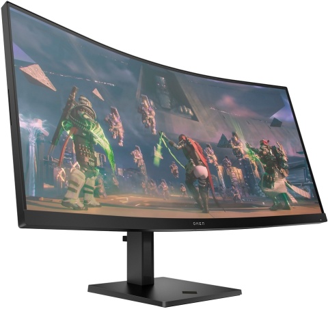 Monitor HP Omen 34c Curved Gaming WQHD VA 165Hz HDR 400 34 cale 3440x1440 HDMI DisplayPort VESA AMD FreeSync