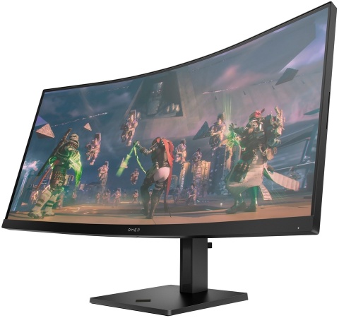 Monitor HP Omen 34c Curved Gaming WQHD VA 165Hz HDR 400 34 cale 3440x1440 HDMI DisplayPort VESA AMD FreeSync