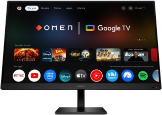 Monitor Smart HP OMEN 32x 4K Gaming UltraHD IPS 144Hz HDR 31.5 cali 3840x2160 Google TV HDMI DisplayPort USB-C 99Z68AS 99Z68E9