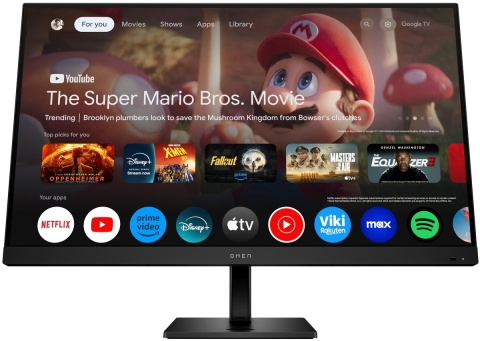 Monitor Smart HP OMEN 32x 4K Gaming UltraHD IPS 144Hz HDR 31.5 cali 3840x2160 Google TV HDMI DisplayPort USB-C 99Z68AS 99Z68E9